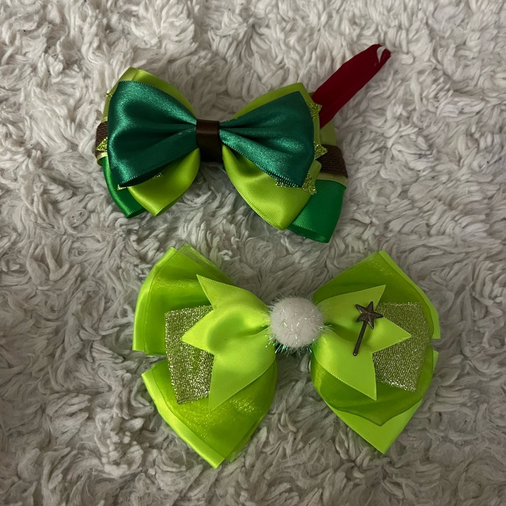 Disney Peter Pan & Tinkerbell Bow Bundle